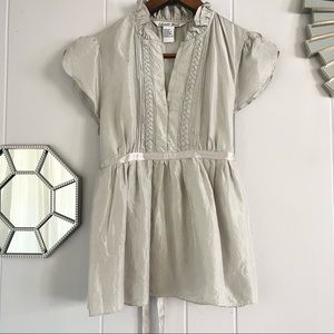 Eduardo Blanco Silk Light Gray Blouse XS